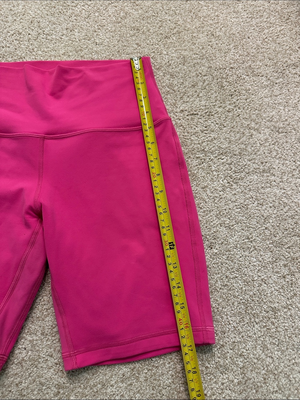 Womens Lululemon Hot Pink Biker Shorts Size 4 - Picture 7 of 9